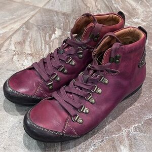 Pikolinos Lisboa W67 Premium Red Leather Ankle Boots Spain Women’s US 8.5 EU 39